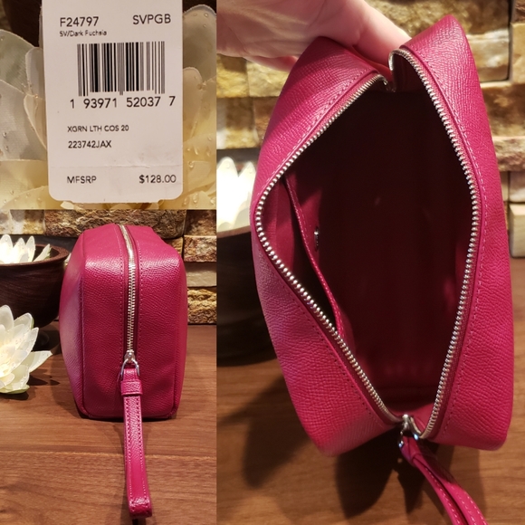 *FINAL SALE* NEW Coach Leather Cosmetic Case - Picture 2 of 6